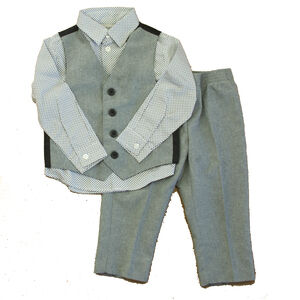Kenneth Cole Boys Gray | White Special Occasion Outfit size: 24 Months